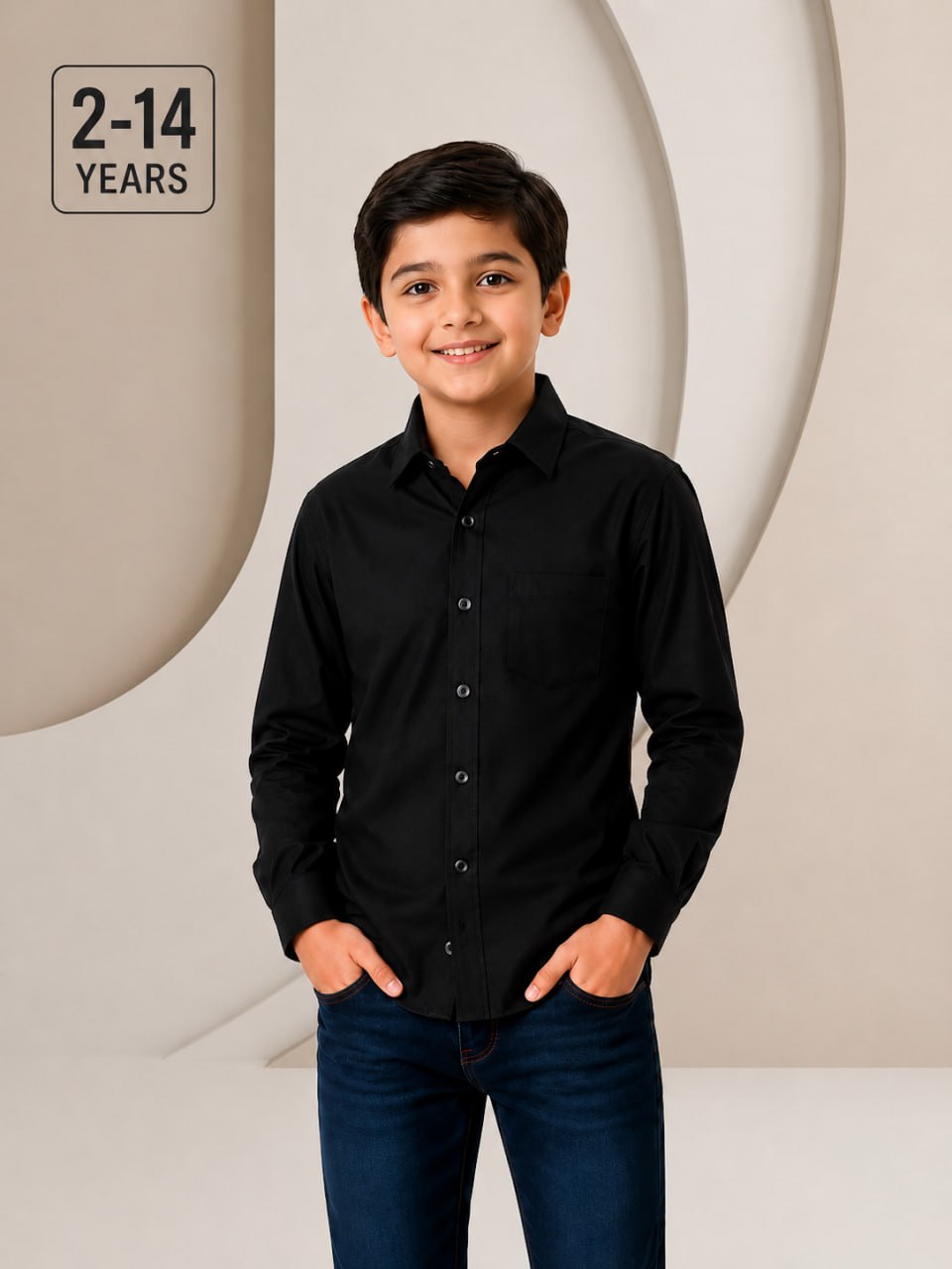 Premium Laffer Cotton Blend Fabric in Black